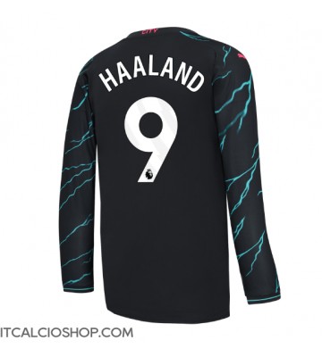 Manchester City Erling Haaland #9 Terza Maglia 2023-24 Manica Lunga